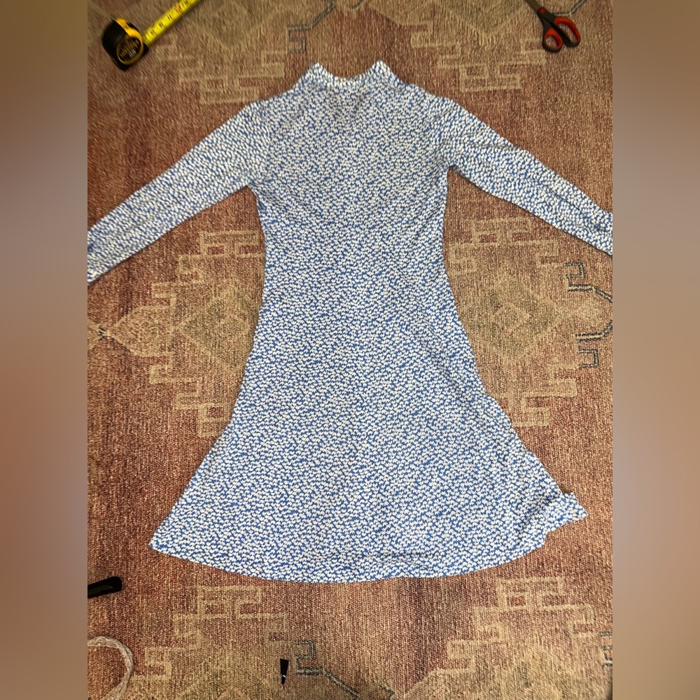 Tanner vintage elephant print lightweight button down long sleeve midi dress  8 - Picture 14 of 14